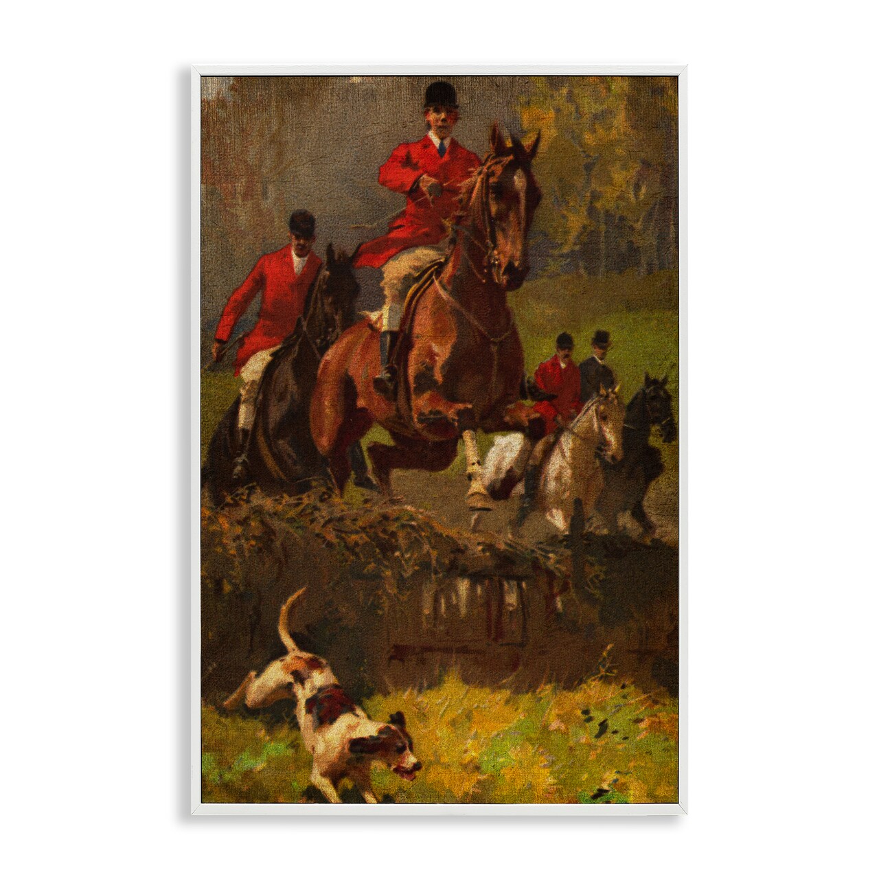 Stupell Industries Classic Hunting Dog Scene Framed Giclee Wall Art Design by Tina Higgins Designs, Inc.